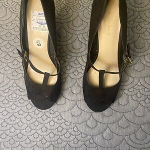 Nine West Black Classic Slingback Heels